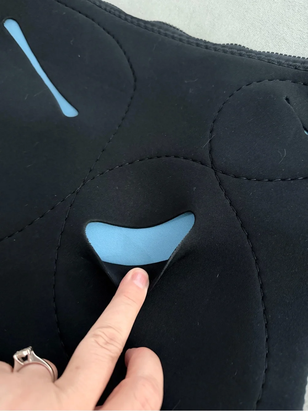 BUILT Black Tablet Sleeve with Light Blue Accents